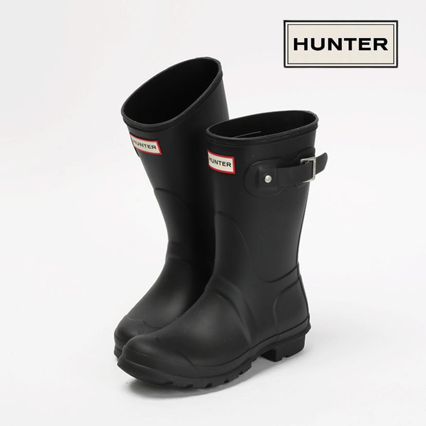 헌터 레인부츠 오리지널 숏 여성 장화 블랙 WFS1000RMA-BLK