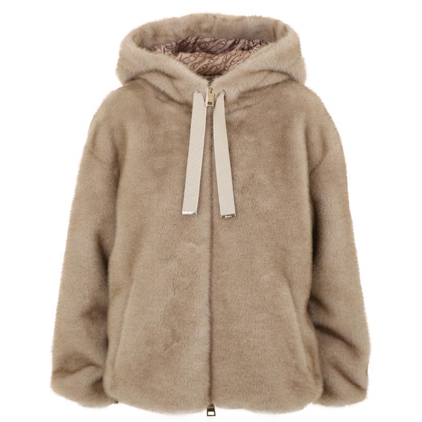 [국내/당일]25FW GI000318D 12739 1985 에르노 여성 후드 페이크 밍크 자켓