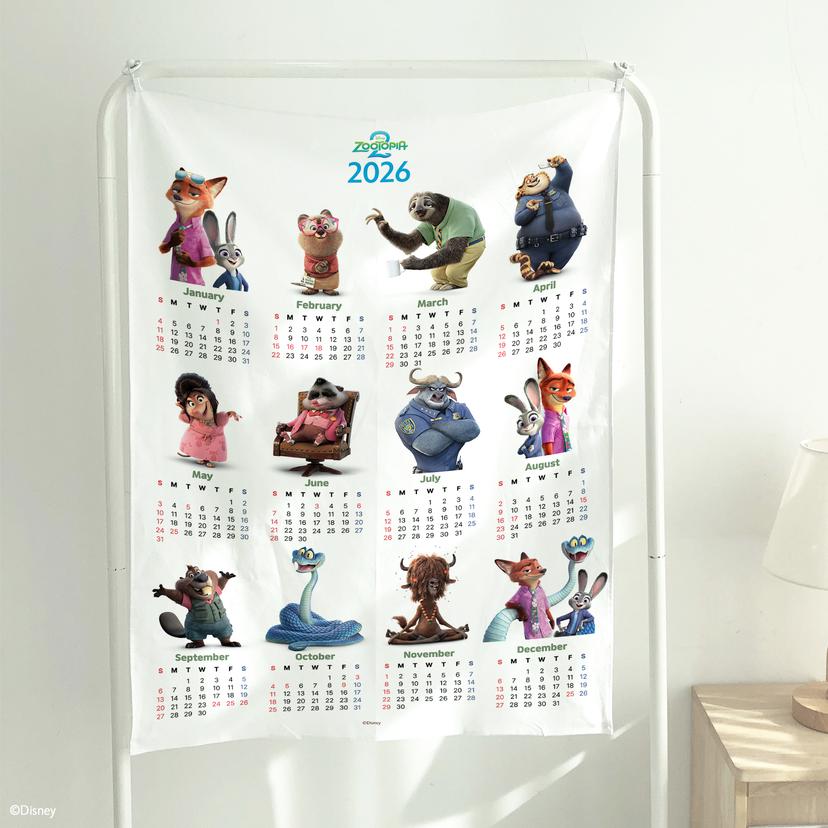 주토피아2 2026 캘린더 패브릭포스터 M