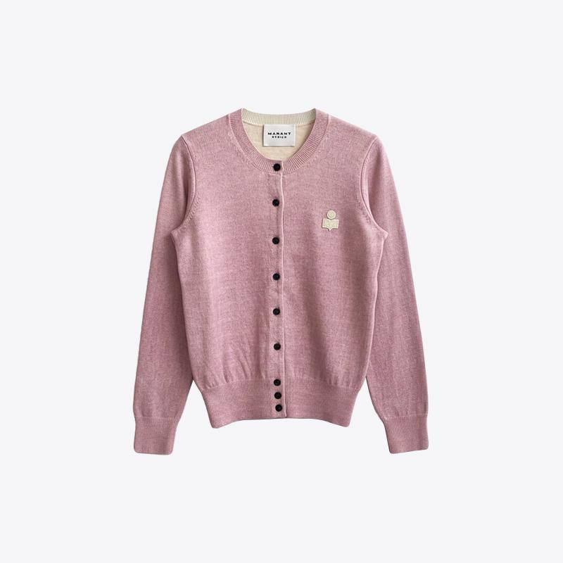 이자벨마랑 여성 모나 울 코튼 믹스 가디건 (페이디드핑크) CA0115FA C3L11E 02FP