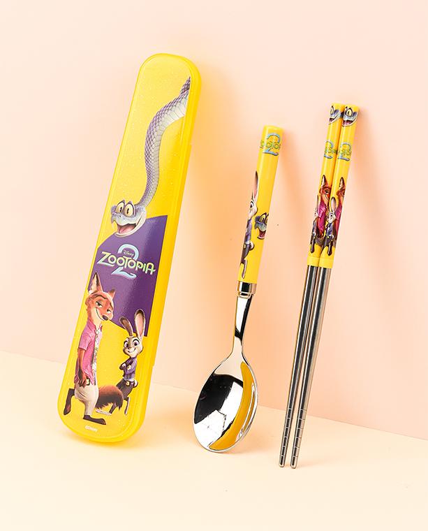 릴팡 주토피아2 가벼운 주니어 슬림 진공스텐 수저케이스세트 / ZT9205
