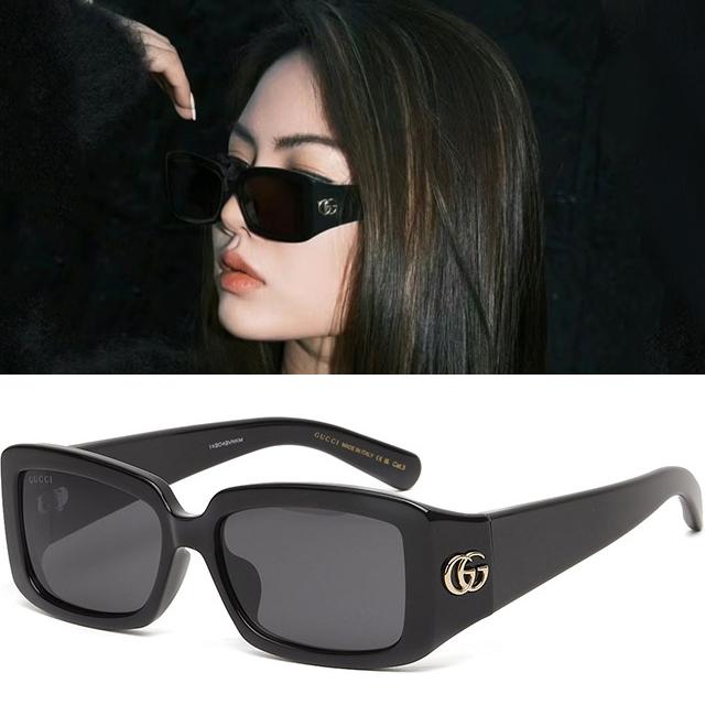 구찌 선글라스 GG1403SK 001 명품 블랙 스퀘어 프레임 남녀공용 켄달 제너 니니 착용