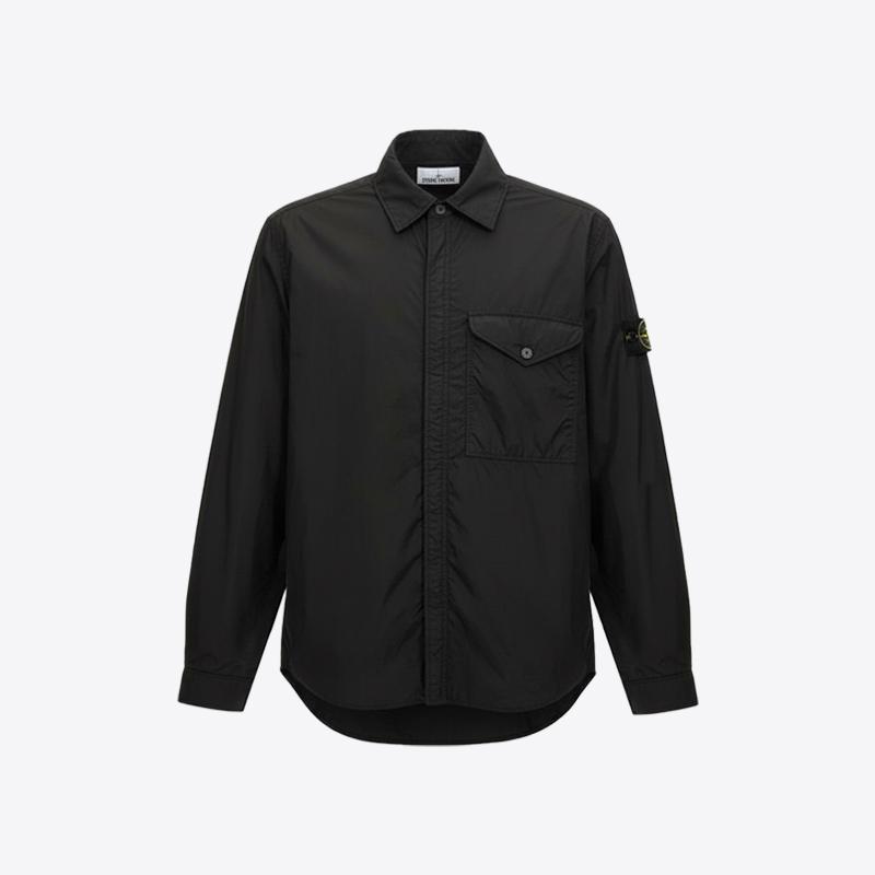 스톤아일랜드 남성 테크노 패브릭 셔츠 자켓 (블랙) 8115Q0123 V0029