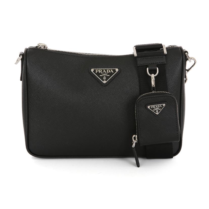 [국내/당일]2VH113 9Z2 F0002 프라다 삼각로고 사피아노 가죽 블랙 숄더백