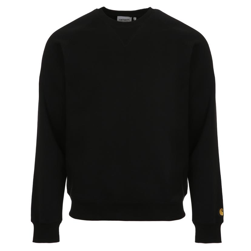 [국내/당일]25FW I033660 00F XX 칼하트 CHASE 체이스 블랙 맨투맨