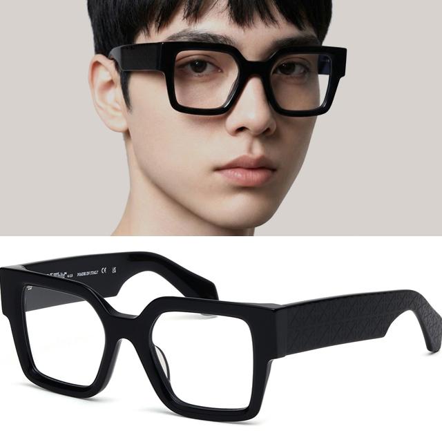 오프화이트 안경테 OERJ07R 1000 남자 여자 사각 뿔테 명품 패션