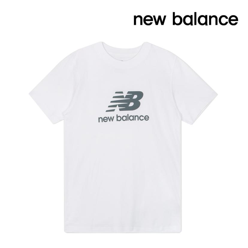 뉴발란스 남성 반팔티셔츠 스포츠 에센셜 로고 화이트 MT41502-WT