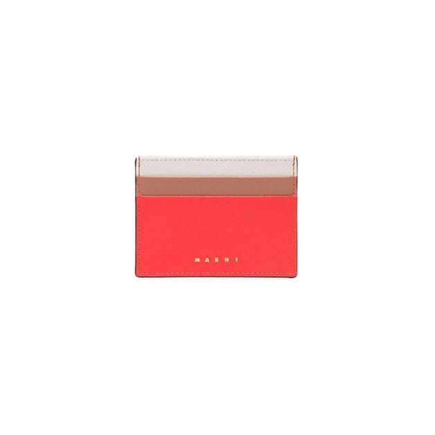 당일배송마르니 공용 사피아노 레드브라운 카드지갑 PFMOQ04U23 LV520 Z393N