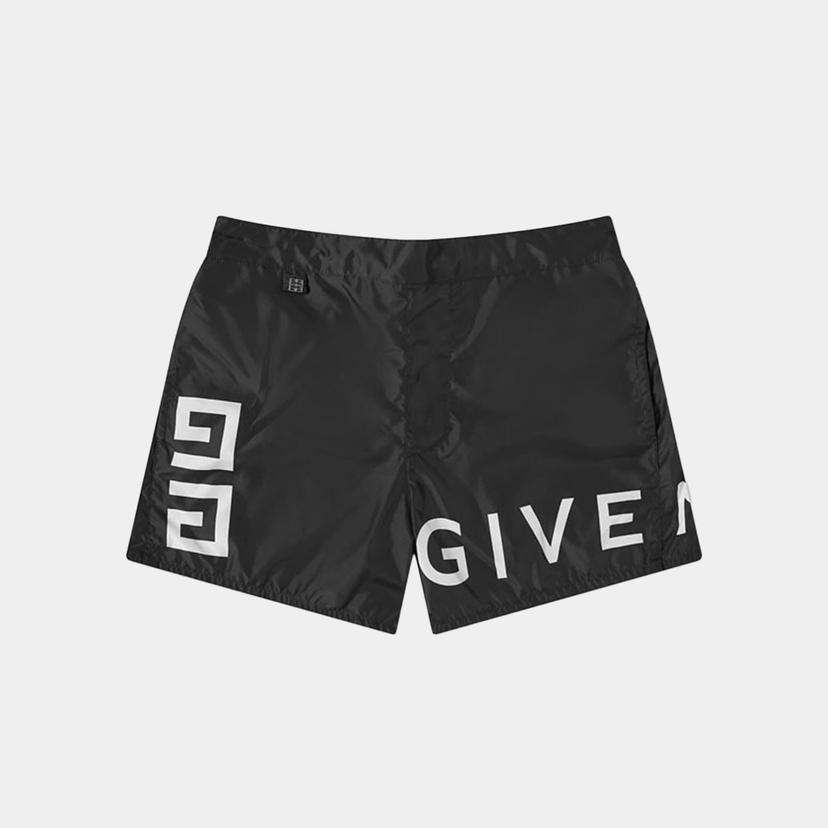당일배송지방시 남성 로고 프린팅 스윔 쇼츠팬츠 블랙 반바지 BMA00P1YAJ 004