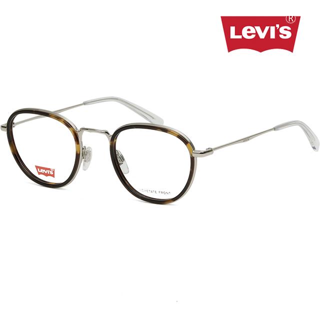 리바이스 안경테 LV5012 086 호피 솔텍스 명품 스퀘어 메탈테