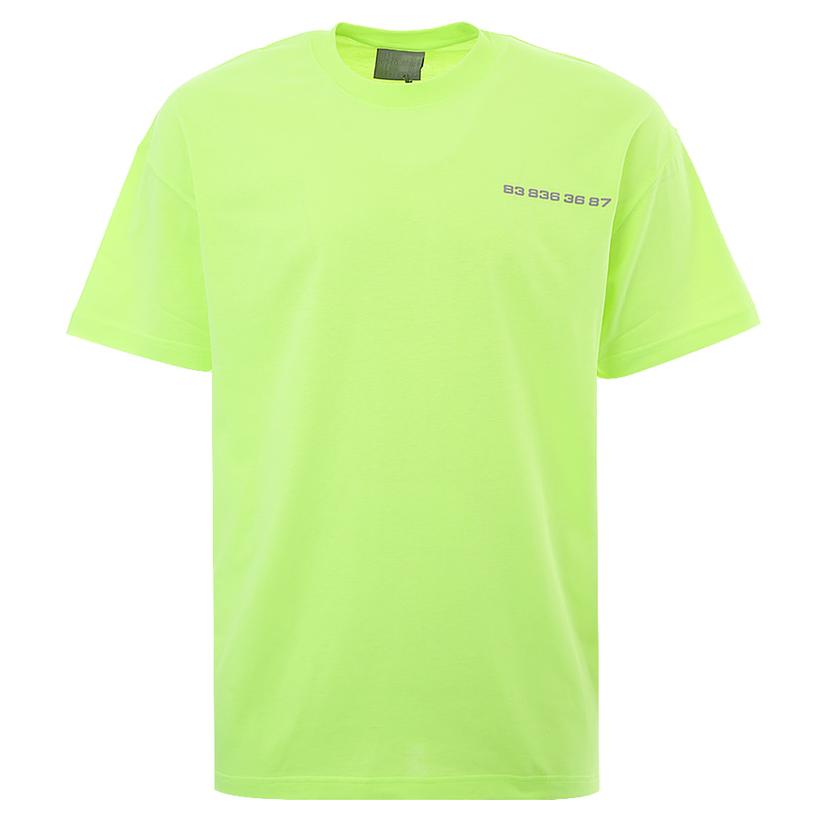 [국내/당일]22SS VL12TR420Y FLUO YELLOW 베트멍 넘버 프린팅 반팔티