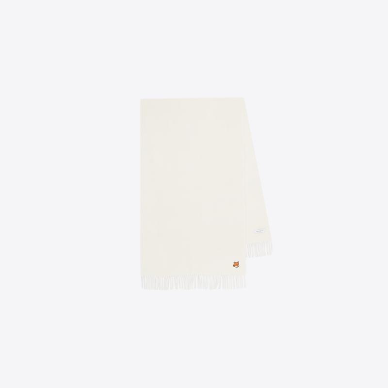 메종키츠네 폭스 헤드 스카프 머플러 (화이트) PM06201WB0044 P205