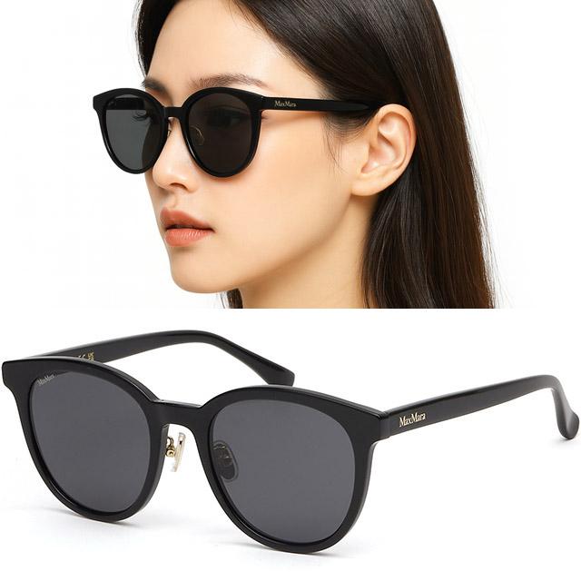막스마라 선글라스 MM0106K 01A 라운드 블랙 뿔테 아시안핏 명품 데일리 패션