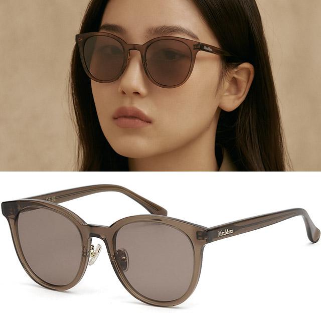 막스마라 선글라스 MM0106K 45E 아시안핏 라운드 명품 투명 브라운 뿔테 패션