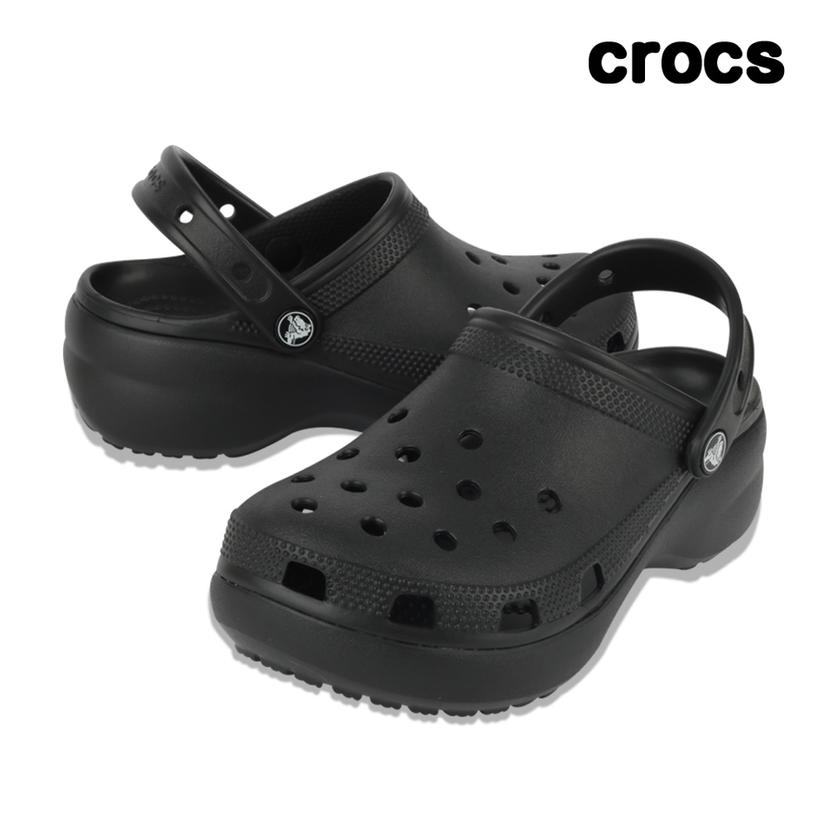 크록스 클래식 플랫폼 클로그 여성 샌들 블랙 206750-001