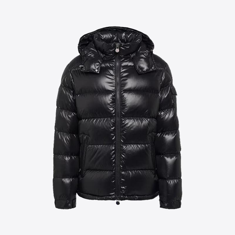 몽클레어 남성 마야 후드 쇼트 유광 패딩 다운 자켓 (블랙) 1A53600 68950 999