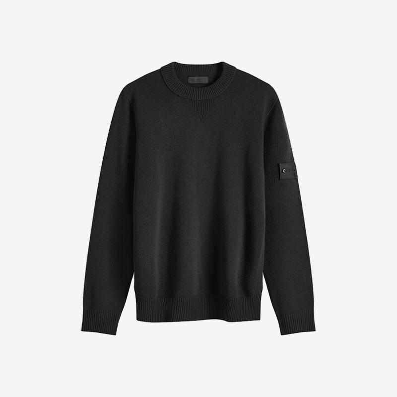 스톤아일랜드 남성 고스트피스 질롱 울 크루넥 점퍼 니트 (블랙) 8115527FA V0029