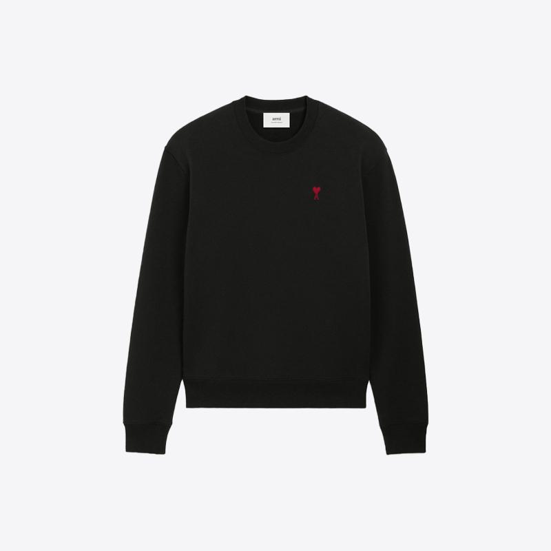 아미 스몰 하트 로고 스웨트셔츠 맨투맨 (블랙) USW035 730 001