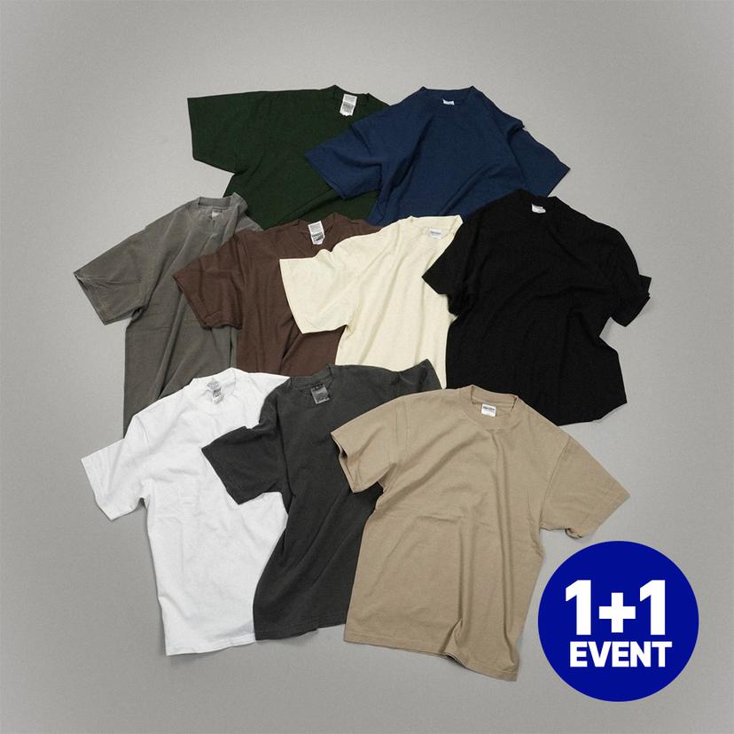 [1+1] SHAKA WEAR 7.5 OZ 맥스헤비웨이트 가먼트다이 반팔티셔츠(다중선택)