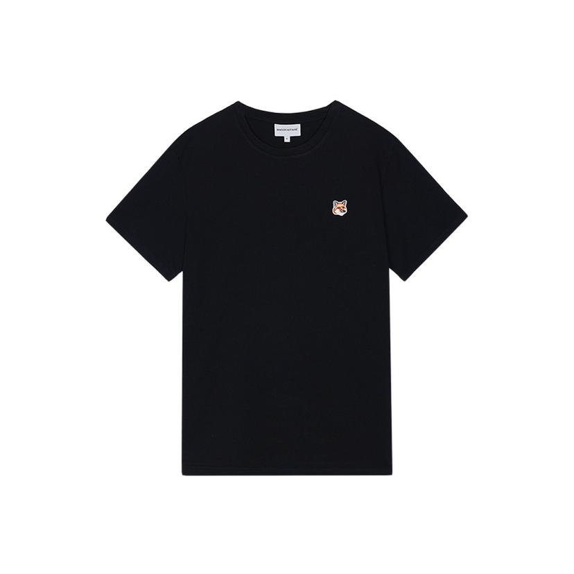 메종키츠네 여성 폭스 헤드 패치 반팔티셔츠 블랙 LW00105KJ0008-P199
