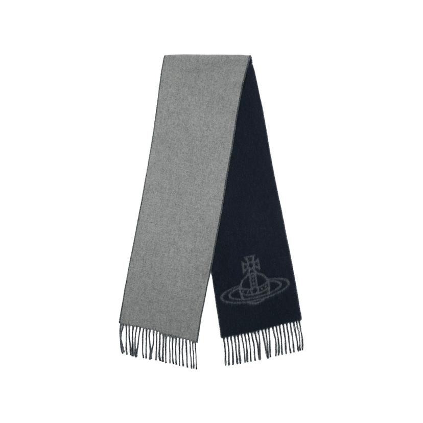 비비안웨스트우드 여성 더블페이스 로고 스카프 미네랄 그레이 81030006-W00ZH-P407