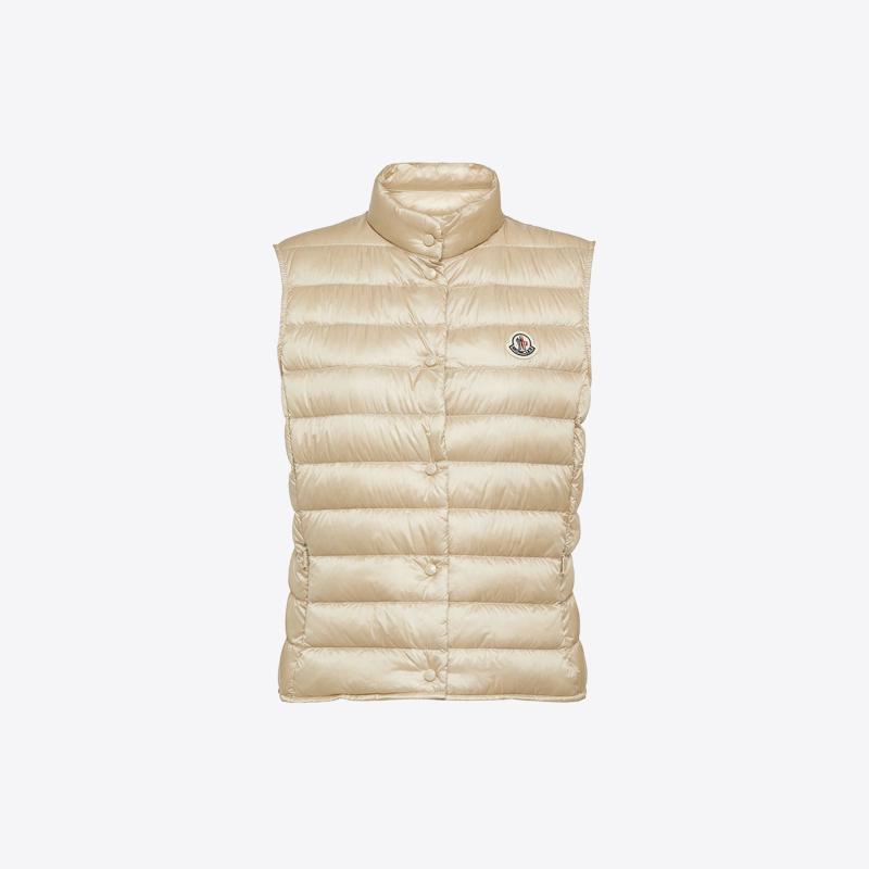 몽클레어 여성 LIANE 로고패치 다운 패딩 베스트 (베이지) 1A10200 53048 200
