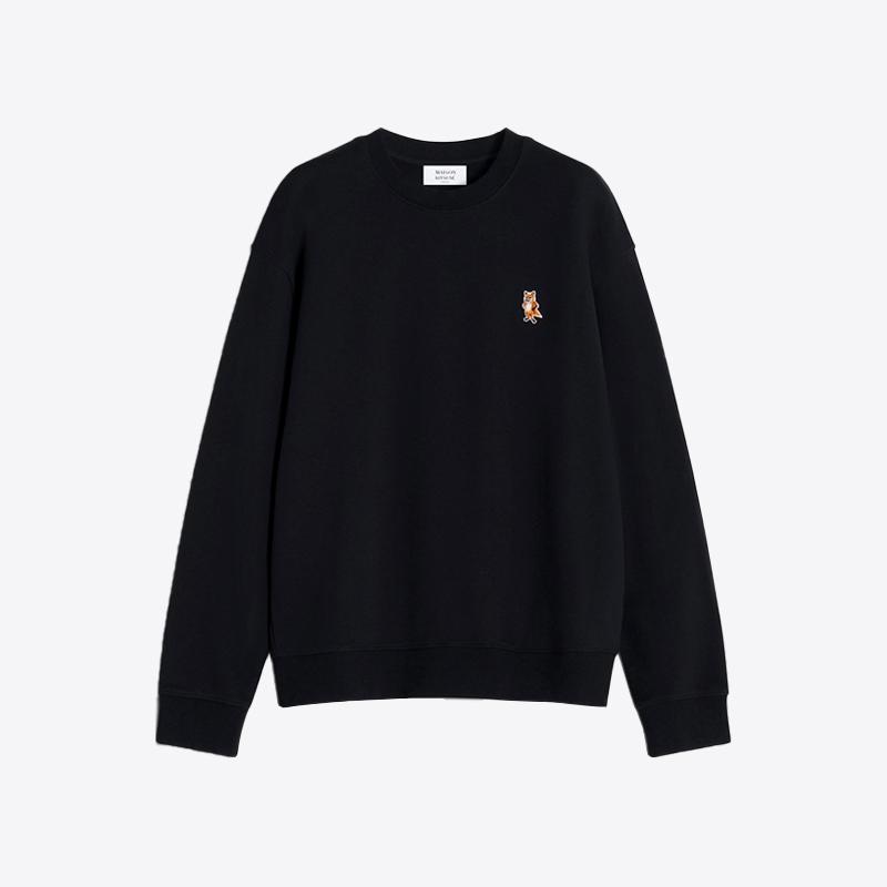 메종키츠네 스탠딩 폭스 패치 컴포트 스웨트 맨투맨 (블랙) PM00311KM0341 P199