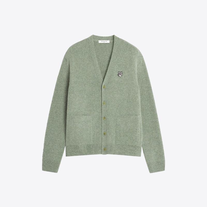 메종키츠네 폭스헤드 밀라노 램스울 가디건 (내추럴그린) PM00510KT1180 P131