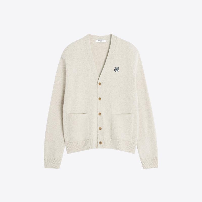 메종키츠네 폭스헤드 밀라노 램스울 가디건 (베이지) PM00510KT1180 0335