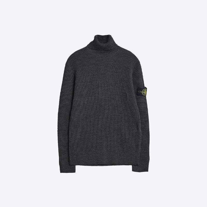 스톤아일랜드 남성 울 터틀넥 스웨터 니트 (차콜) 5100052 S00C2 V0062