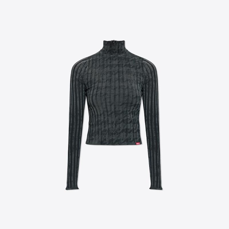 디젤 여성 터틀넥 저지 니트 (그레이) A21603 0QKBU 02A